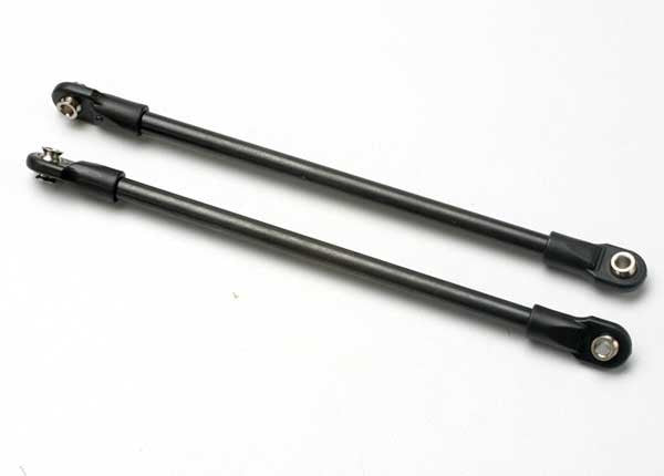 Traxxas 5319 - Push rod (steel) (assembled with rod ends) (2) (black) (use with #5359 progressive 3 rockers) - Hobby City NZ