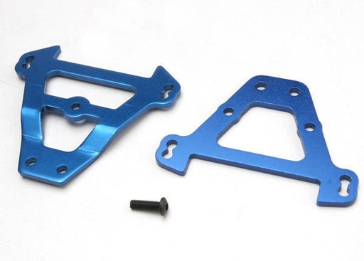 Traxxas 5323 - Bulkhead Tie Bars Front & Rear (Blue-Anodized Aluminum) - Hobby City NZ