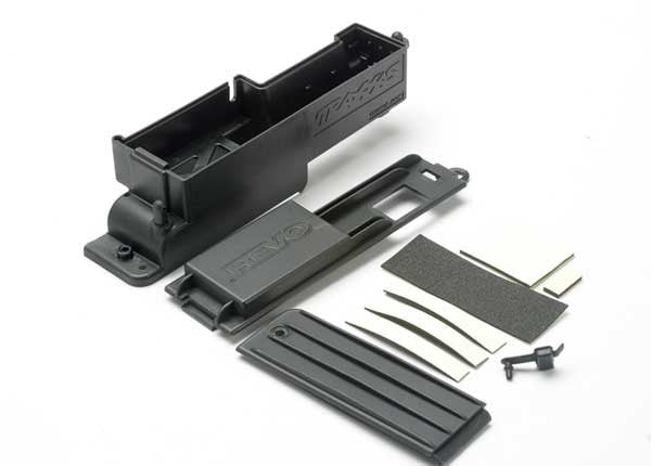 Traxxas 5324 - Electronics box right/ box cover/ charge jack plug (rubber)/ foam padding and adhesive (769089044529)
