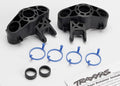 Traxxas 5334R - Axle carriers left & right (1 each) / bearing adapters (2)/ dust boot retainers (4) (7622654165229)
