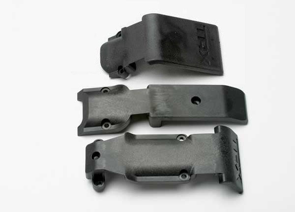 Traxxas 5337 - Skid plate set front (2 pieces plastic)/ skid plate rear (1 piece plastic) (769089503281)