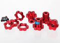 Traxxas 17mm Splined Red-Anodised Hubs & Nuts RC Wheel Hub