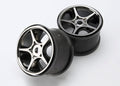 Traxxas 5372X - Wheels Gemini 3.8" (Black Chrome) (2) (Use With 17mm Splined wheel hubs & nuts part #5353X) (769257373745)