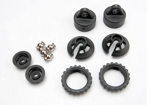 Traxxas 5465 - Caps and spring retainers GTR shock (upper cap (2)/ hollow balls (2)/ bottom cap (2)/ upper retainer (2)/ lower retainer (2)) (769093533745)