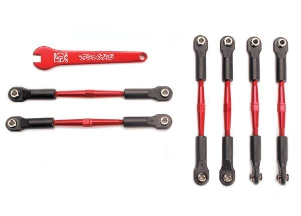 Traxxas 5539X - Turnbuckles Aluminum (Red-Anodized) Camber Links 58M (769261666353)
