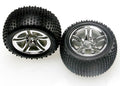 Tires & wheels assembled glued (2.8") (Twin-Spoke wheels Alias tires foam inserts) (nitro rear) (2) (9118029086957)