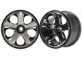 Traxxas 5577A - Wheels All-Star 2.8" (Black Chrome) (Nitro Front) (2) (769262813233)