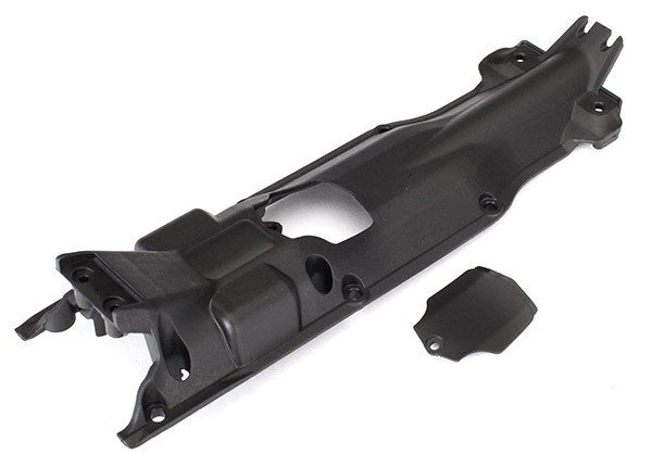 Traxxas 5637X - Skidplate Transmission Nylon (Black)/ Cover (7521354383597)