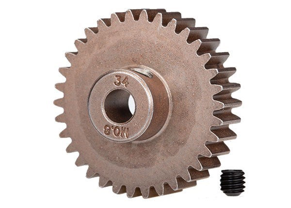 Traxxas 5639 - Gear 34-T pinion (0.8 metric pitch compatible with 32-pitch) (fits 5mm shaft)/ set screw (789132476465)