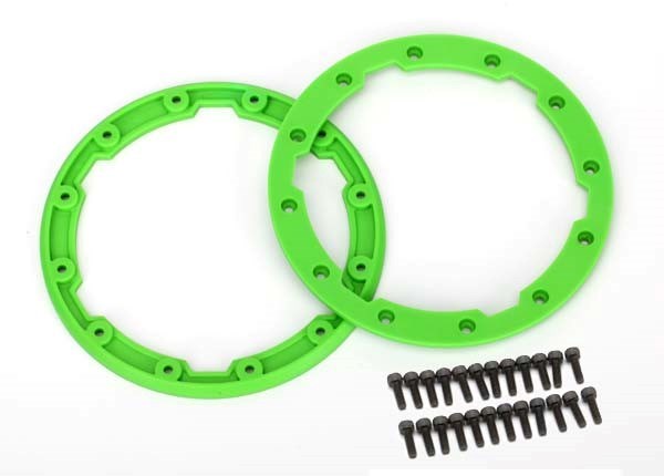 Traxxas 5664 - Sidewall protector beadlock-style (green) (2)/ 2.5x8mm CS (24) (8827940176109)