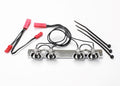 Traxxas 5684 - LED light bar (chrome) (fits Summit roll cage)/ light harness (4 clear lights)/ harness adapter (769104117809)