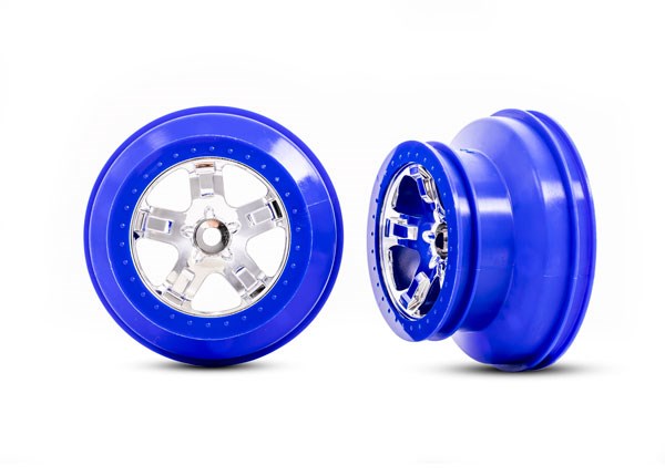 Traxxas 5870A WHEELS SCT CHRM BLU BDLK 2WD F