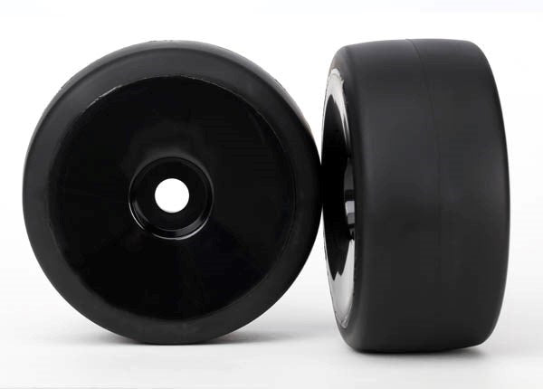 Traxxas 6473 - Black Dished Wheels Slick Tires (S1 Compound) (2) (8827948663021)