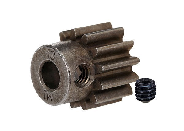 Traxxas 6486X - Gear 13-T pinion (1.0 metric pitch) (fits 5mm shaft)/ set screw (789120843825)