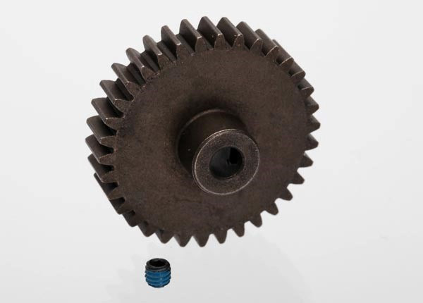 Traxxas 6493 - Gear 34-T Pinion (1.0 metric pitch 20 pressure angle) (fits 5mm shaft)/ set screw (769115815985)