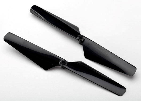 Traxxas 6626 - Rotor blade set black (2)/ 1.6x5mm BCS (2)