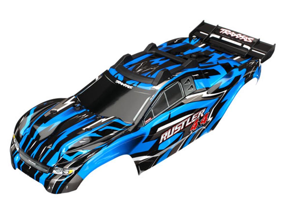 Traxxas 6718X - Body Rustler 4X4 Blue Assembled (7637907964141)
