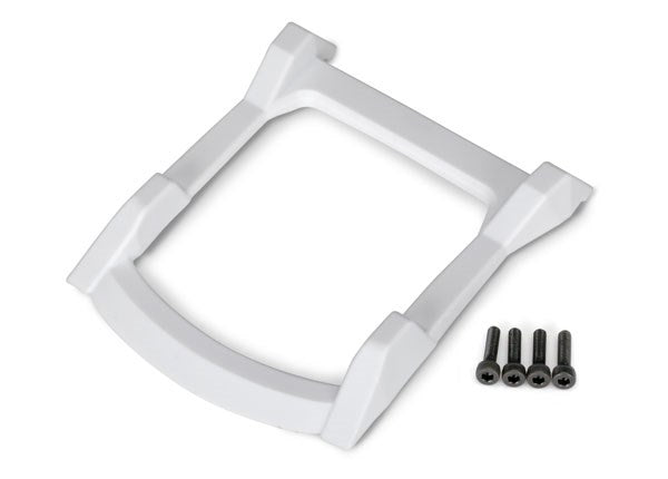 Traxxas 6728A Skid plate roof (body) (white)/ 3x12 CS (4) (8827994439917)