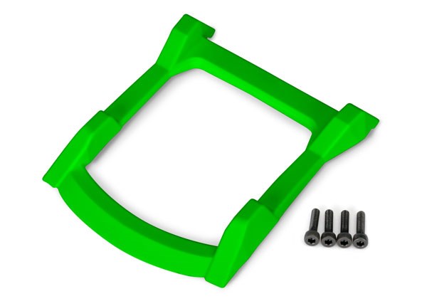 Traxxas 6728G Skid plate roof (body) (green)/ 3x12 CS (4) (8827994570989)