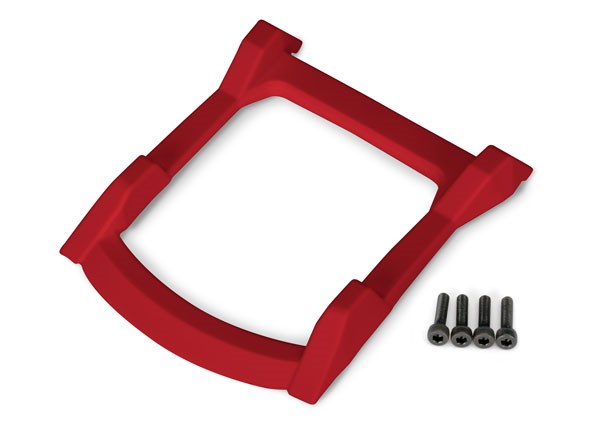 Traxxas 6728R Skid plate roof (body) (red)/ 3x12mm CS (4)