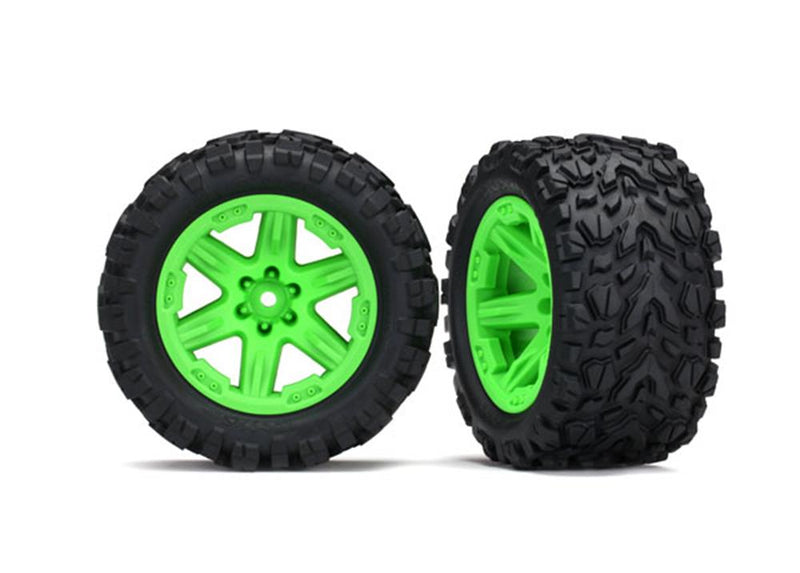 Traxxas 6774G - 2.8' RXT green wheels Talon Extreme tires (2)