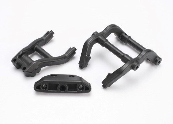 Traxxas 6777 - Wheelie Bar Mounts/ Rear Skidplate (Black) (769120403505)