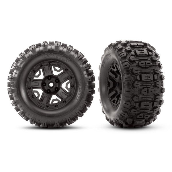 Traxxas 6792 - Sledgehammer tires & black 2.8" wheels assembled (2) - Hobby City NZ