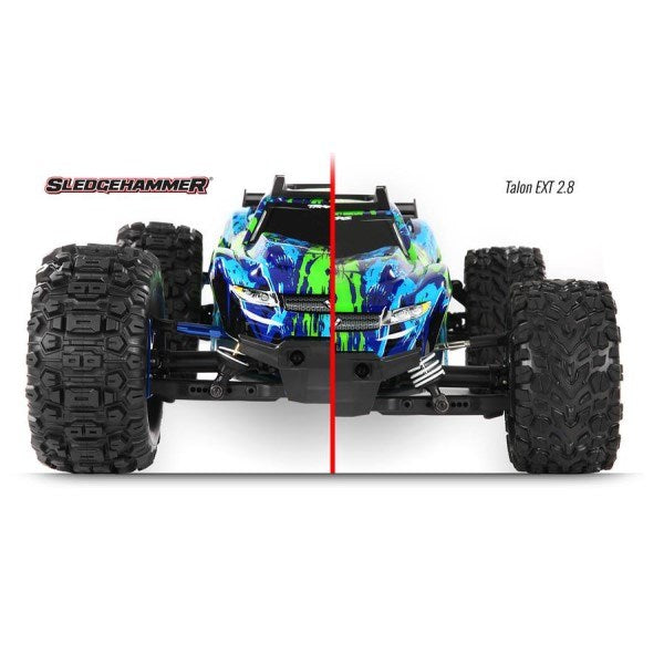 Traxxas 6792 - Sledgehammer tires & black 2.8" wheels assembled (2) (8120450810093)