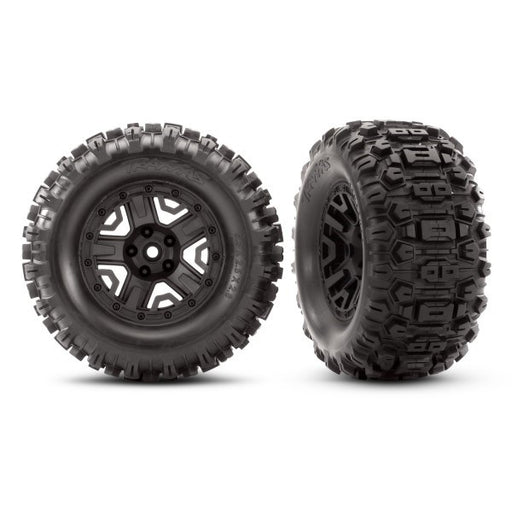 Traxxas 6792 - Sledgehammer tires & black 2.8" wheels assembled (2) - Hobby City NZ