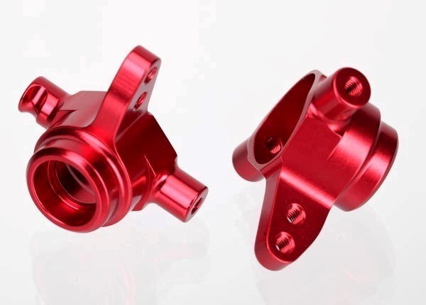Traxxas 6837R - Steering Blocks 6061-T6 Aluminum Left & Right (Red-An