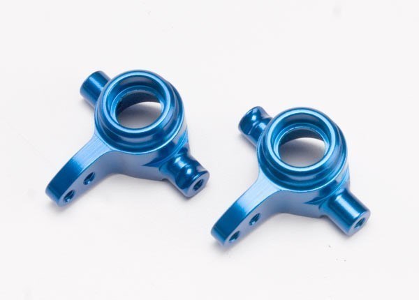 Traxxas 6837X - Steering Blocks 6061-T6 Aluminum Left & Right (Blue-A