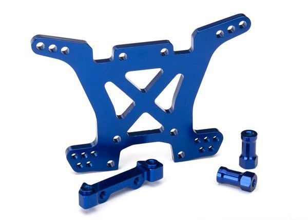Traxxas 6838X - Shock Tower Rear 7075-T6 Aluminum (Blue-Anodized)