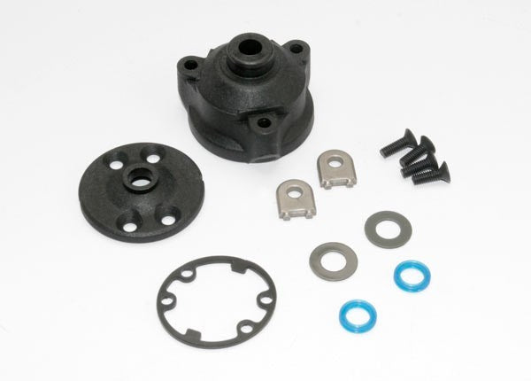 Traxxas 6884 - Housing center differential/ x-ring gaskets (2)/ ring gear gasket/ bushings (2)/ 5x10x0.5 TW (2)/ CCS 2.5x8 (4) (769124925489)