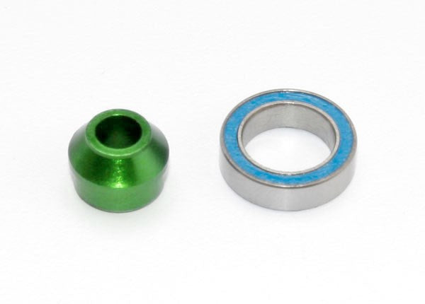 Traxxas 6893G Bearing adapter 6061-T6 aluminum (green-anodized) (1)