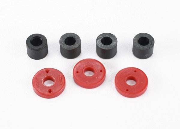 Traxxas 7067 - Piston damper (2x0.5mm hole red) (4)/ travel limiters (4) (769128529969)