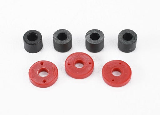 Traxxas 7067 - Piston damper (2x0.5mm hole red) (4)/ travel limiters (4) - Hobby City NZ