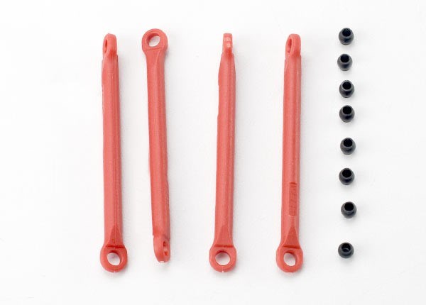 Traxxas 7118 - Push rod (molded composite) (red) (4)/ hollow balls (8) - Hobby City NZ