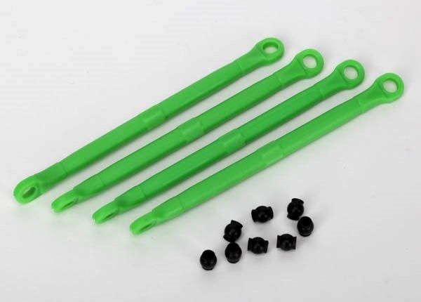 Traxxas 7138G - Toe link front & rear (molded composite) (green) (4)/ hollow balls (8)