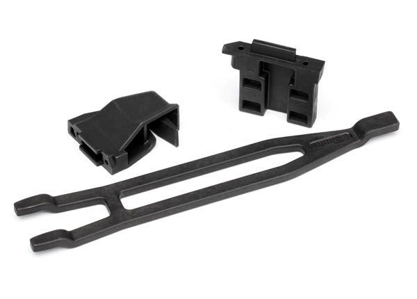 Traxxas 7426X - Battery hold-down tall (1)/ hold-down retainer front & rear (1 each) (allows for installation of taller multi-cell batteries) (7540682817773)