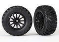 Traxxas 7473T - Black Wheels Gravel Pattern Tires (2) (7540684980461)