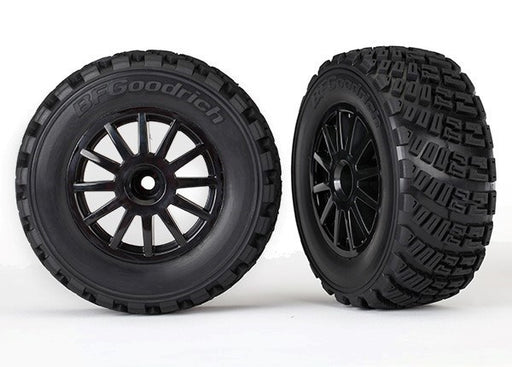 Traxxas 7473T - Black Wheels Gravel Pattern Tires (2) - Hobby City NZ