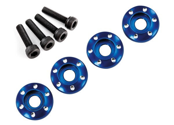 Traxxas 7668 - Wheel Nut Washer Machined Aluminum Blue / 3X12Mm Cs (4) - Hobby City NZ