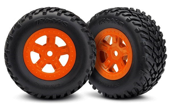 Traxxas 7674A - Sct Orange Wheels Sct Off-Road Racing Tires (2)