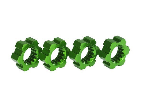 Traxxas 7756G - Wheel hubs hex aluminum (green-anodized) (4)