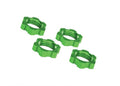 Traxxas Splined 17mm Serrated Green-Anodised RC Wheel Nut (Pack of 4)