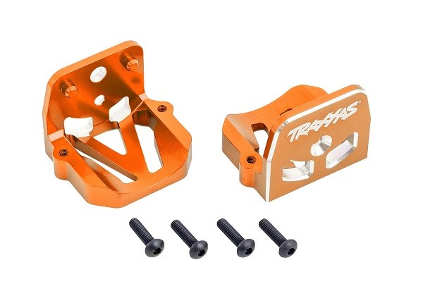 Traxxas 7760 Motor mounts 6061-T6 aluminum (orange-anodized) - Hobby City NZ