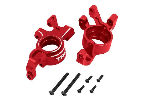 Traxxas 7836 Steering blocks 6061-T6 aluminum (red-anodized) - Hobby City NZ
