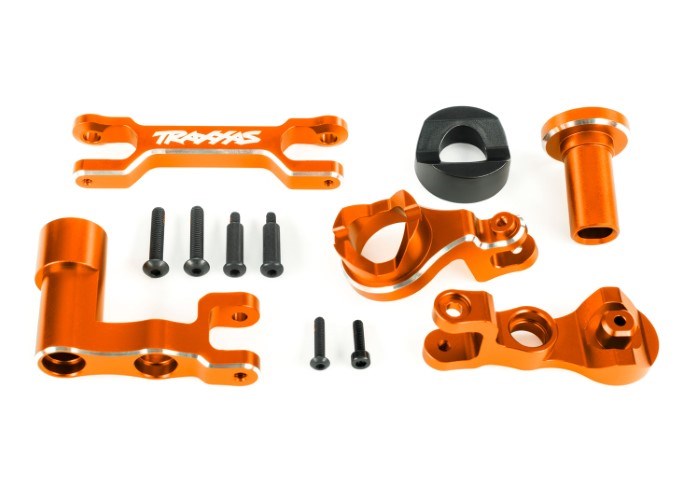Traxxas 7843 Steering bellcranks / draglink (6061-T6 aluminum orange-anodized) - Hobby City NZ