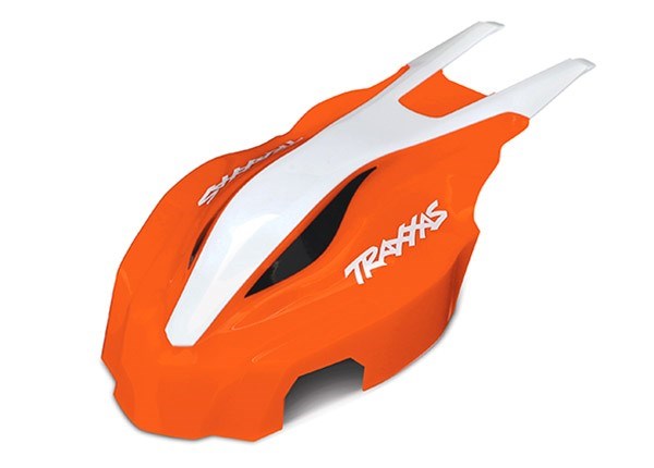 Traxxas 7915 - Canopy Front Orange/White Aton (8827988672749)