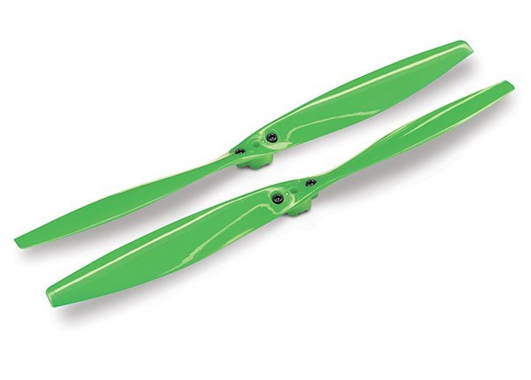 Traxxas 7931 - Rotor Blade Set Green (2) (With Screws)